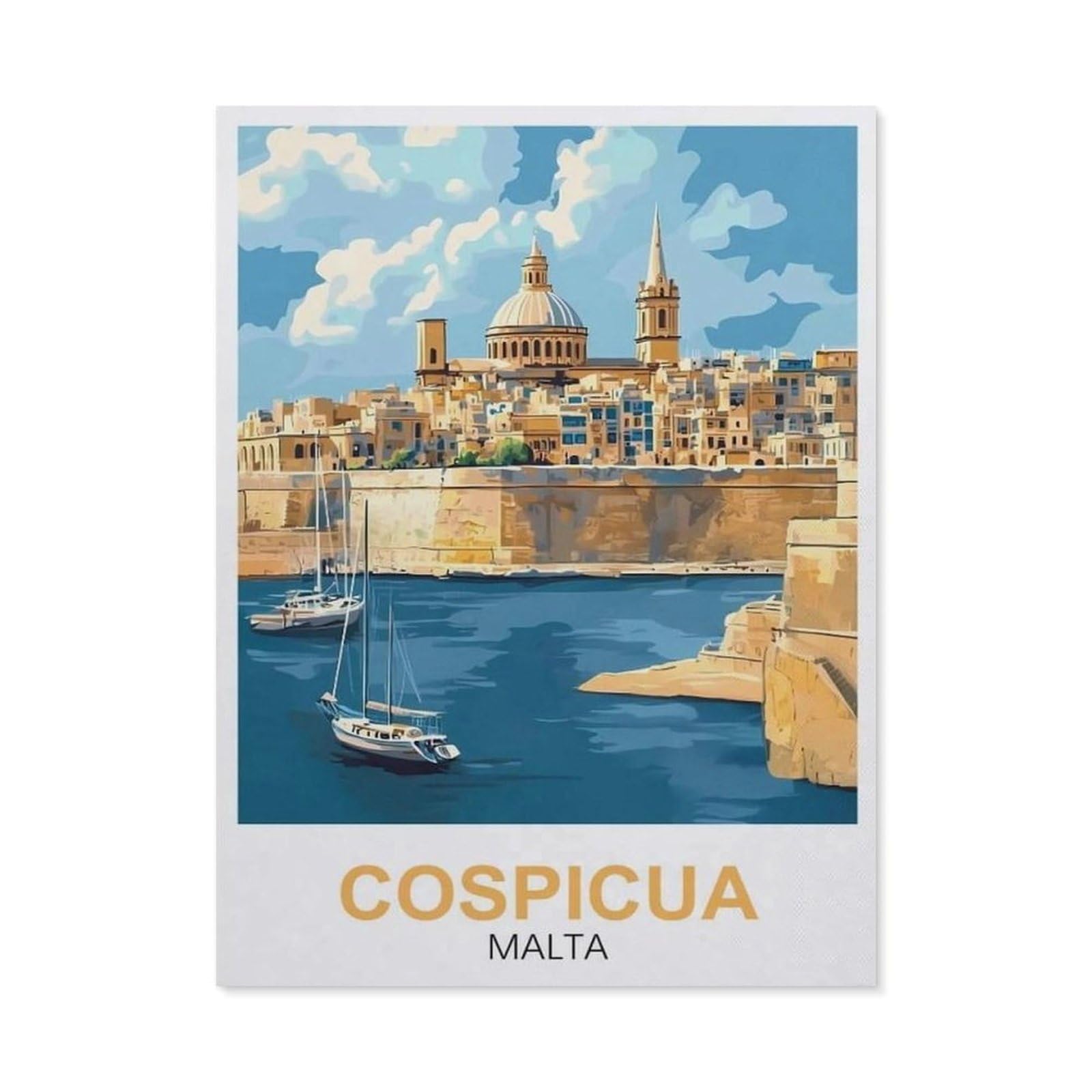Jigsaw Puzzle 1000 Piece,Cospicua Malta,Adult Puzzle DIY Kit Paper Puzzle Modern Home Decor Unique Gift(38x26cm)-FA26 — image 1