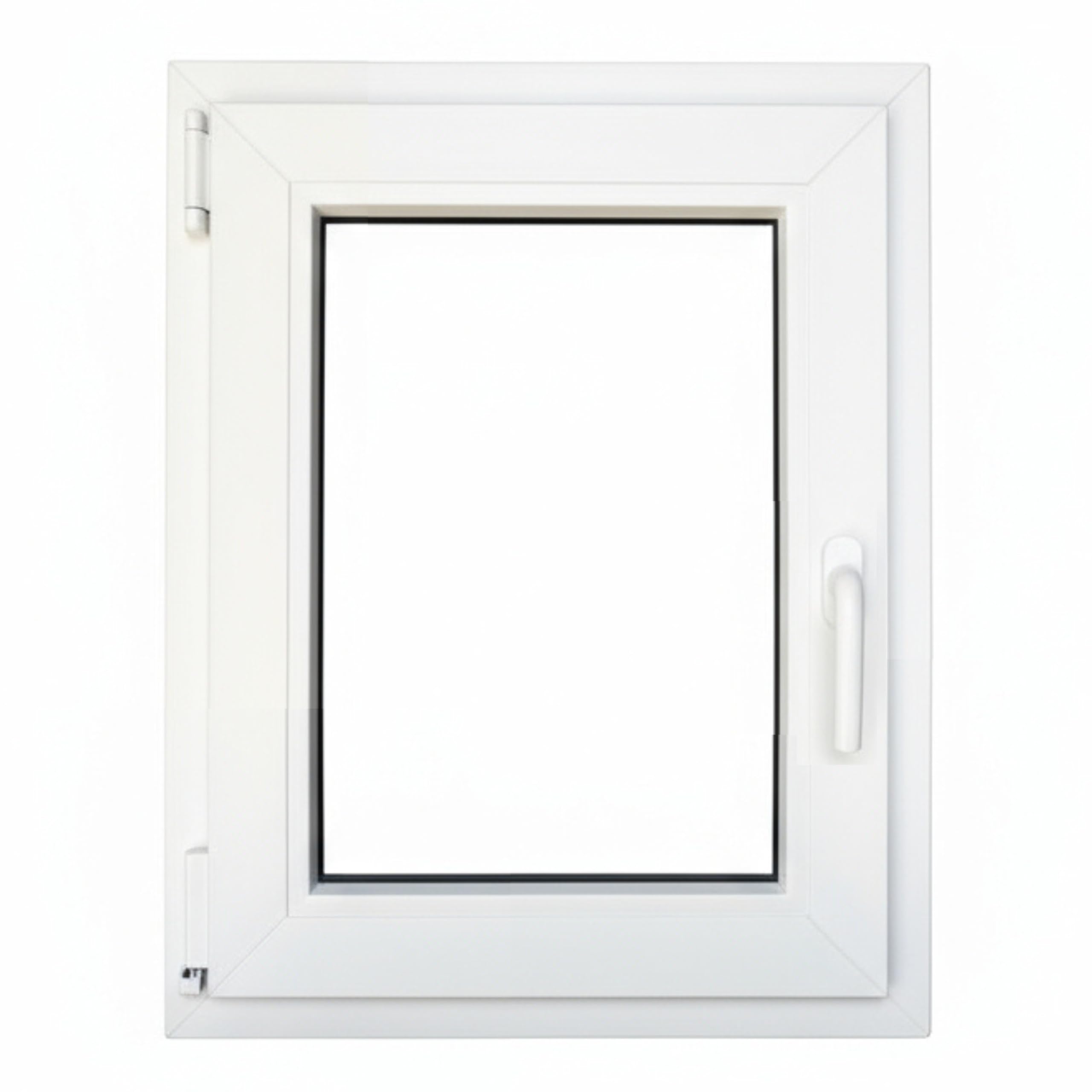 Ventana PVC Reforzada | 500x600 | Oscilobatiente Derecha | Cristal Climalit Mate | Perfil Aluplast | Blanca | No amarillea, Ruido <45db, Aislamiento Térmico | Entrega 24/48h