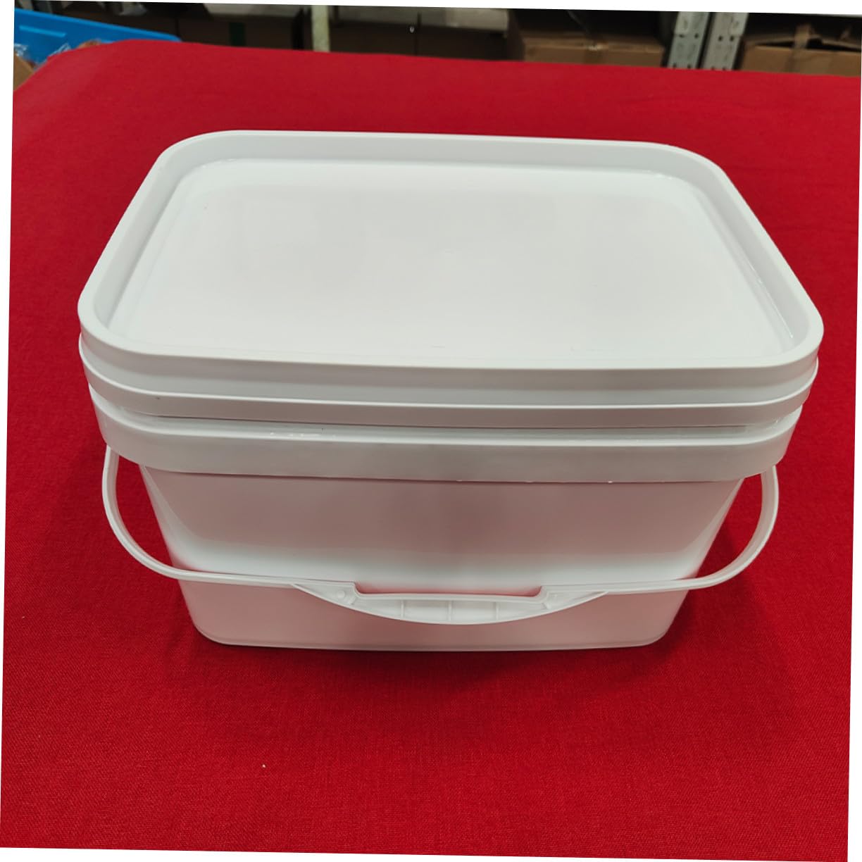 Homoyoyo Secchio per Vernice Bianco da 10l in Pp Leggero con Manico e Coperchio, Facile da Trasportare per Uso Domestico e Professionale
