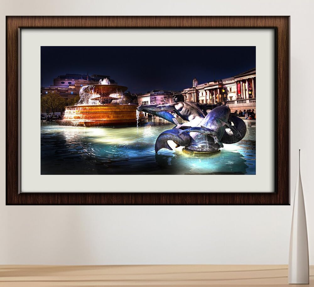 JVERF - JZZI03021 England Houses Fountains Trafalgar Square London| Self-Adhesive Painting | Frameless