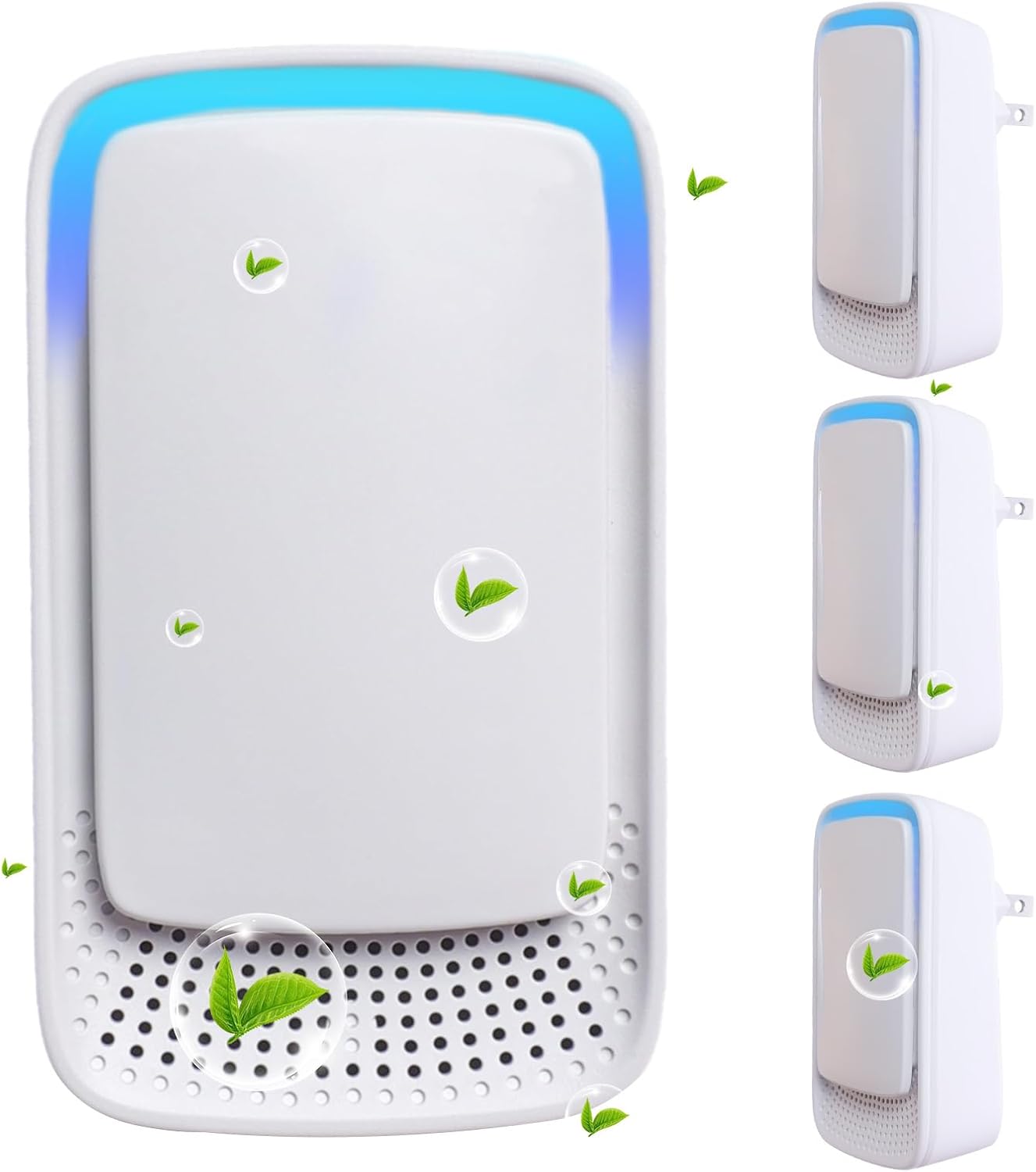 Plug In Air Ionizers for Home 4 Pack,Portable and Quiet Work Negative Ion Air Purifier for Home, Bedroom, Office,Living Room,Pet Room,Small Air Cleaner (4)