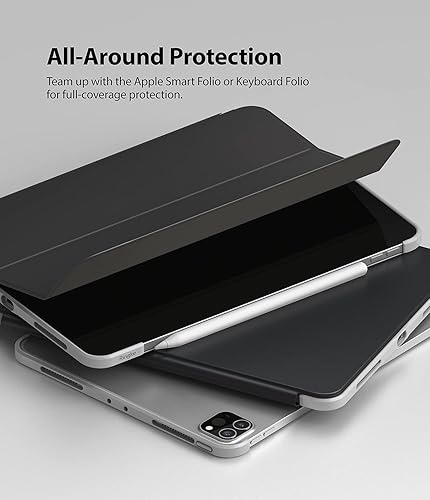 Miniatura 4 de Ringke Frame Shield - Funda de teclado diseñada para iPad Pro 11 2021 (11 pulgadas, 3 generación), color plateado mate