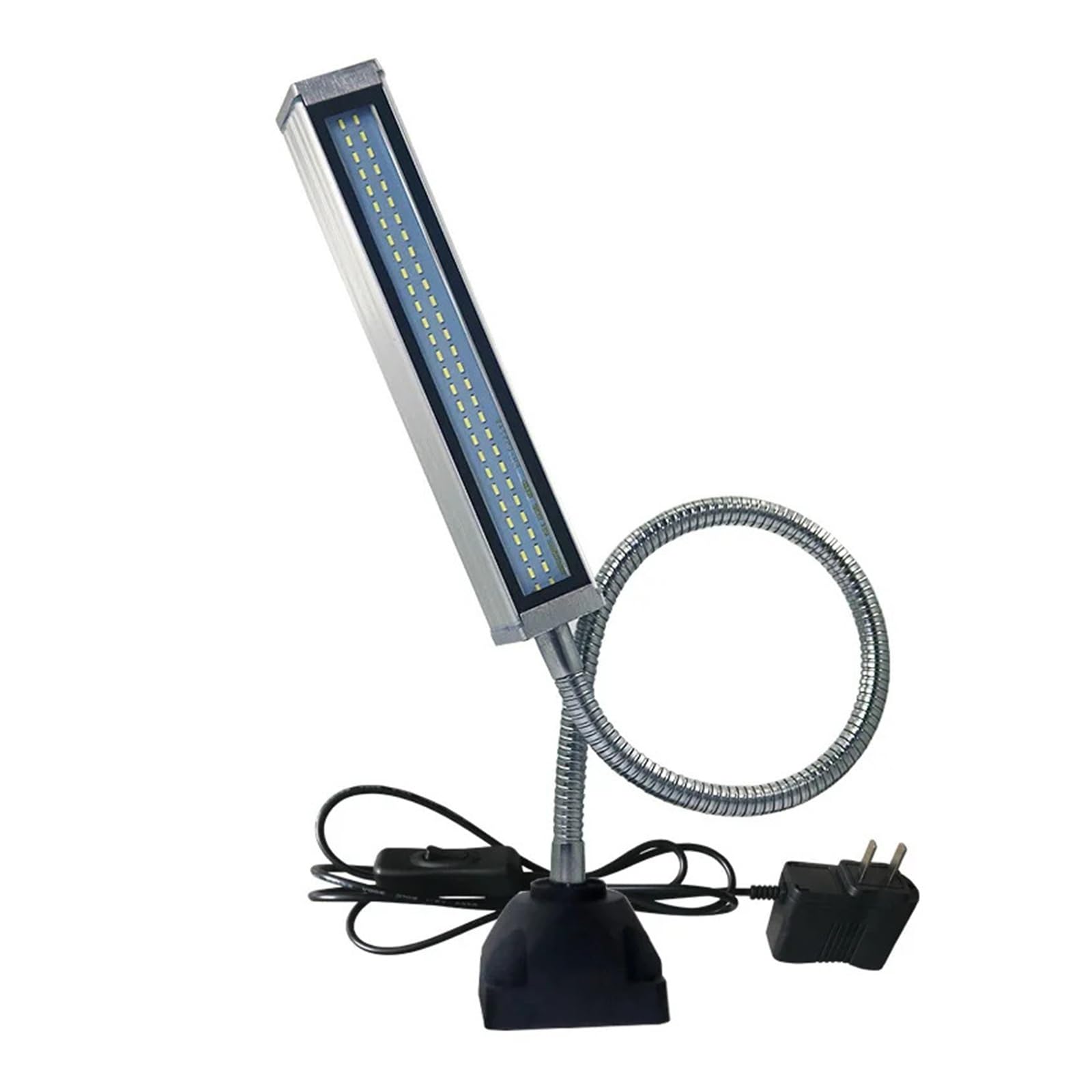 Lampa maszynowa CNC projektor warsztatowy CNC 400 mm, elastyczne ramię, aluminiowa przemysłowa lampa LED 10-220 V (stała podstawa, UK)