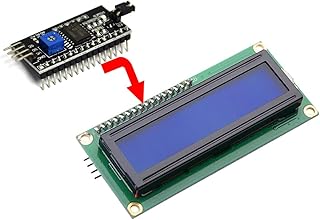 Robojax LCD1602 LCD Screen 16x2 Character 5V with with I2C Serial Interface Module (1 Piece, Green)