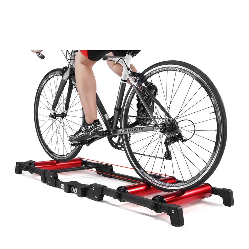 Rodillos de Entrenamiento para Bicicleta, Rodillo de Bicicleta de Ejercicio estacionario para Interiores, Soporte para cinturón de Entrenamiento, aleación de Aluminio, MTB, Bicicleta de Carr