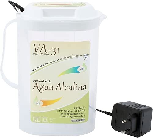 Water Ionizer: 1 Liter Alkaline (pH 9.5), 0.5 Liter Acidic