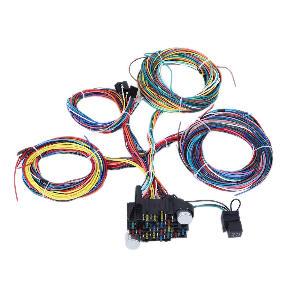 Kit de faisceau de cables 12 V 21 circuits 21 circuits Kit de faisceau de cables 21 circuits accessoire universel replacement pour voiture camion RV moteur maison