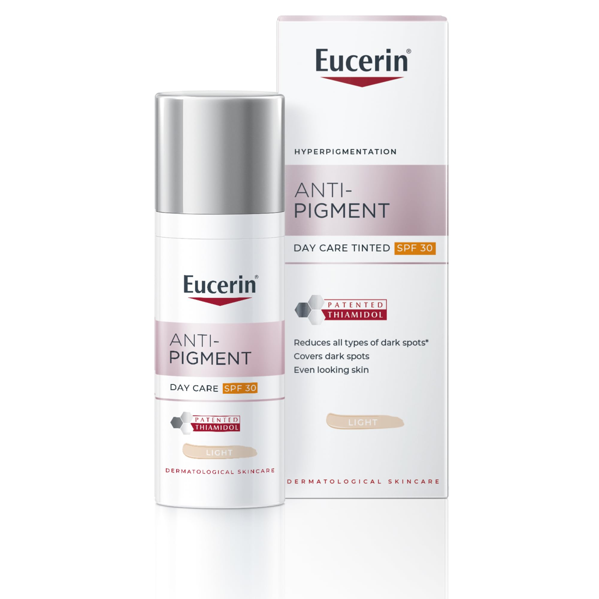 Anti-Pigment Day SPF 30 Tinted Light 50ml, Tinted Day Cream with UVA/UVB Protection, Nourishing Cream with Thiamidol for Treatment of Hyperpigmentation