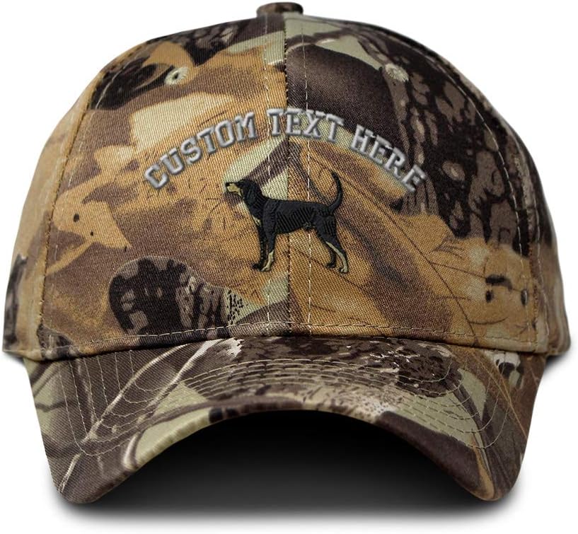 Custom Camo Baseball Cap Coonhound Embroidery Hunting Dad Hats for Men & Women
