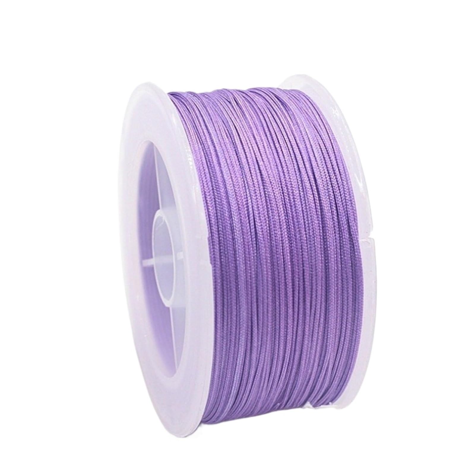 Lot de 5 cordons en nylon tressés pour la fabrication de bijoux, colliers, bracelets, colliers, nœuds chinois (violet clair) - 2 mm x 50 m