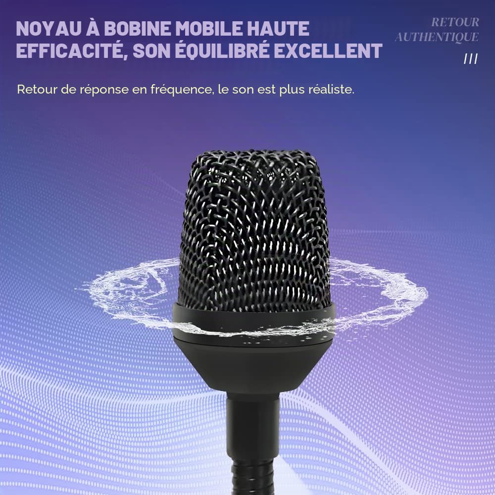 Microphone Professionnel Dynamique bob Barker pour mixeur DJ DJ dédié Disque, Microphone KTV Bar col de Cygne