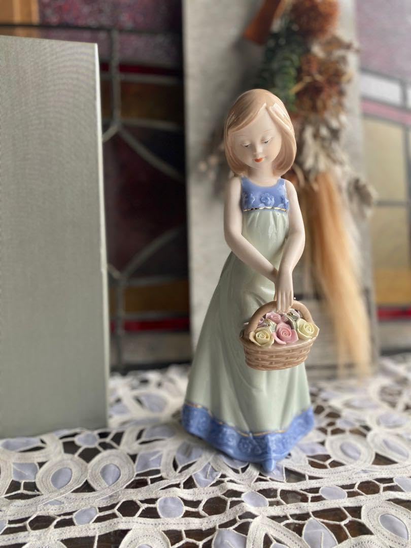 陶器人形 美術品 置物 天使と夢みる子供 fine porcelain 陶器人形 天使