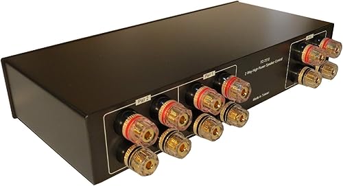Miniatura 3 de Interruptor selector de alta potencia de 2 zonas par de altavoces con conectores banana chapados en oro, grado audiófilo
