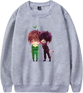 OUHZNUX Sykkuno Sweatshirt, Unisex Street Hip Hop Social Star Influencer Cartoon Print Harajuku Loose Sweatshirt, Fan Sweatshirt (2XS-4XL)