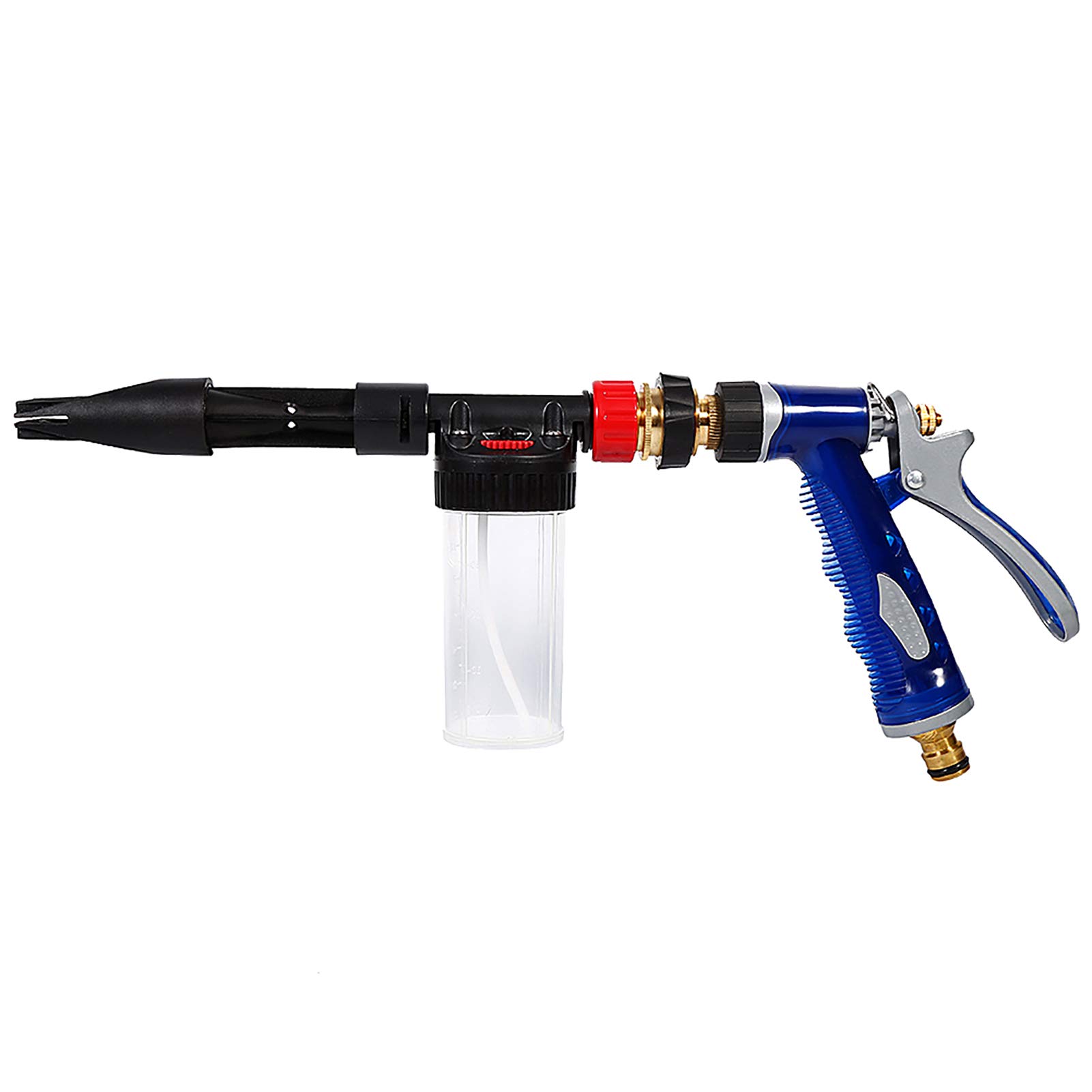 2 in 1 Set di Alta Pressione dell'Acqua Schiuma Pistola, Pistola a Spruzzo d'Acqua Multifunzionale in Schiuma, Modelli Regolabili, Dispenser di Sapone Integrato, Risparmio Idrico, per Lavaggio Auto