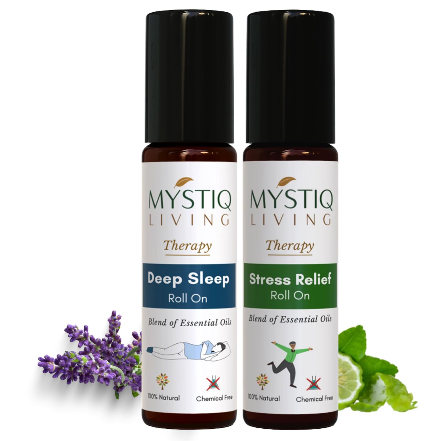 Mystiq Living Deep Sleep and Stress Relief Roll On - Combo (Pack of 2)