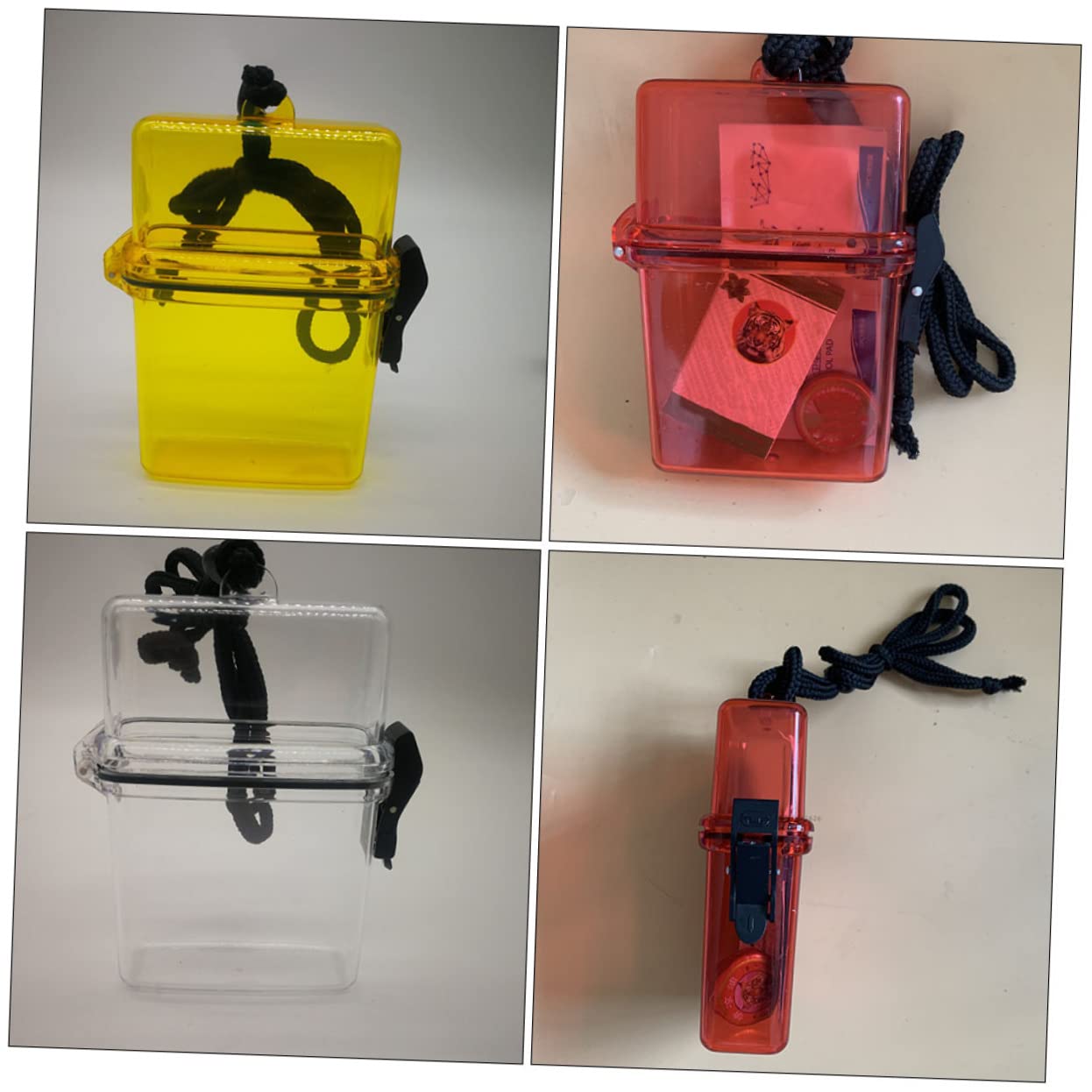 FOYTOKI Waterproof Storage Containers 3 Pack Diving Sealing Boxes Dry Storage Boxes for Medicine Cigarette Earbud Color