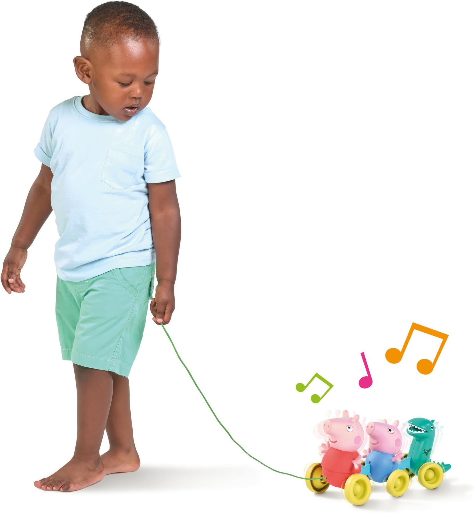 Grow with Peppa Pig - Pull Along Peppa - Peppa Pig Musical Walking & Crawling Baby Toy with Wheels - Baby Musical Toys with Wibble Wobble Action - 18 Months & Up (E73527)