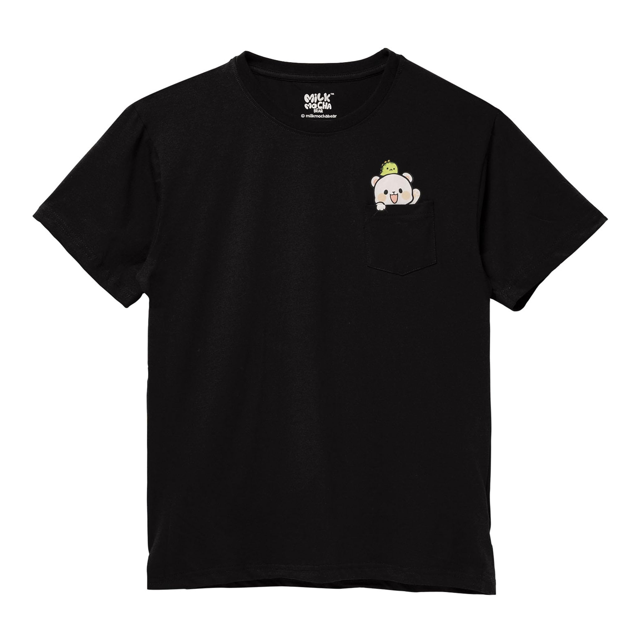 Milkmochabearpocket Milk Black T Shirt Authorized Merchandise Cute