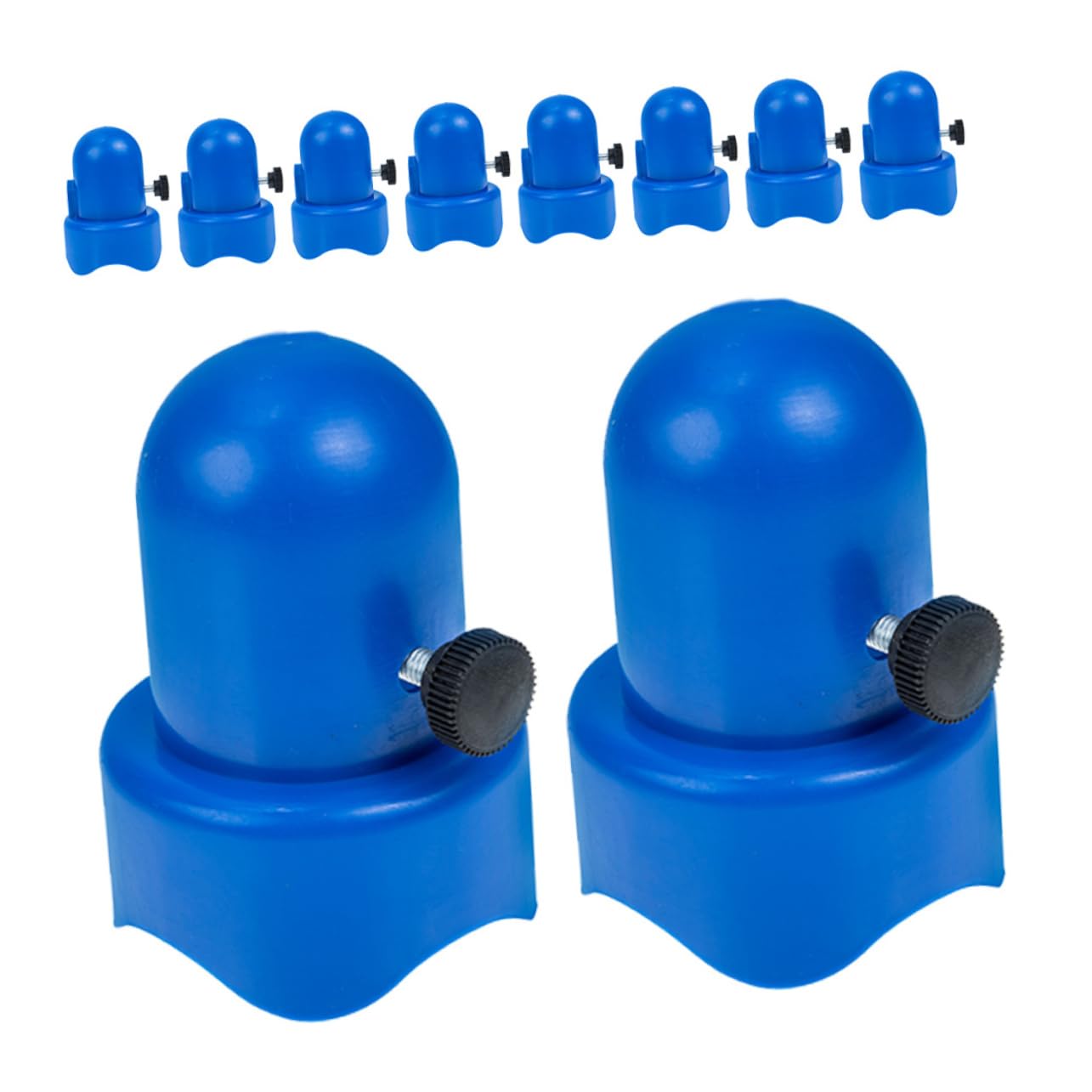 Toyvian Tapas de Repuesto para Postes de Trampolín 20 Piezas Azul Plástico