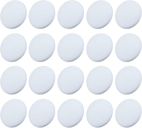 Outus 20 piezas de protectores de pared para pomo de puerta, topes de goma redondos autoadhesivos, color blanco