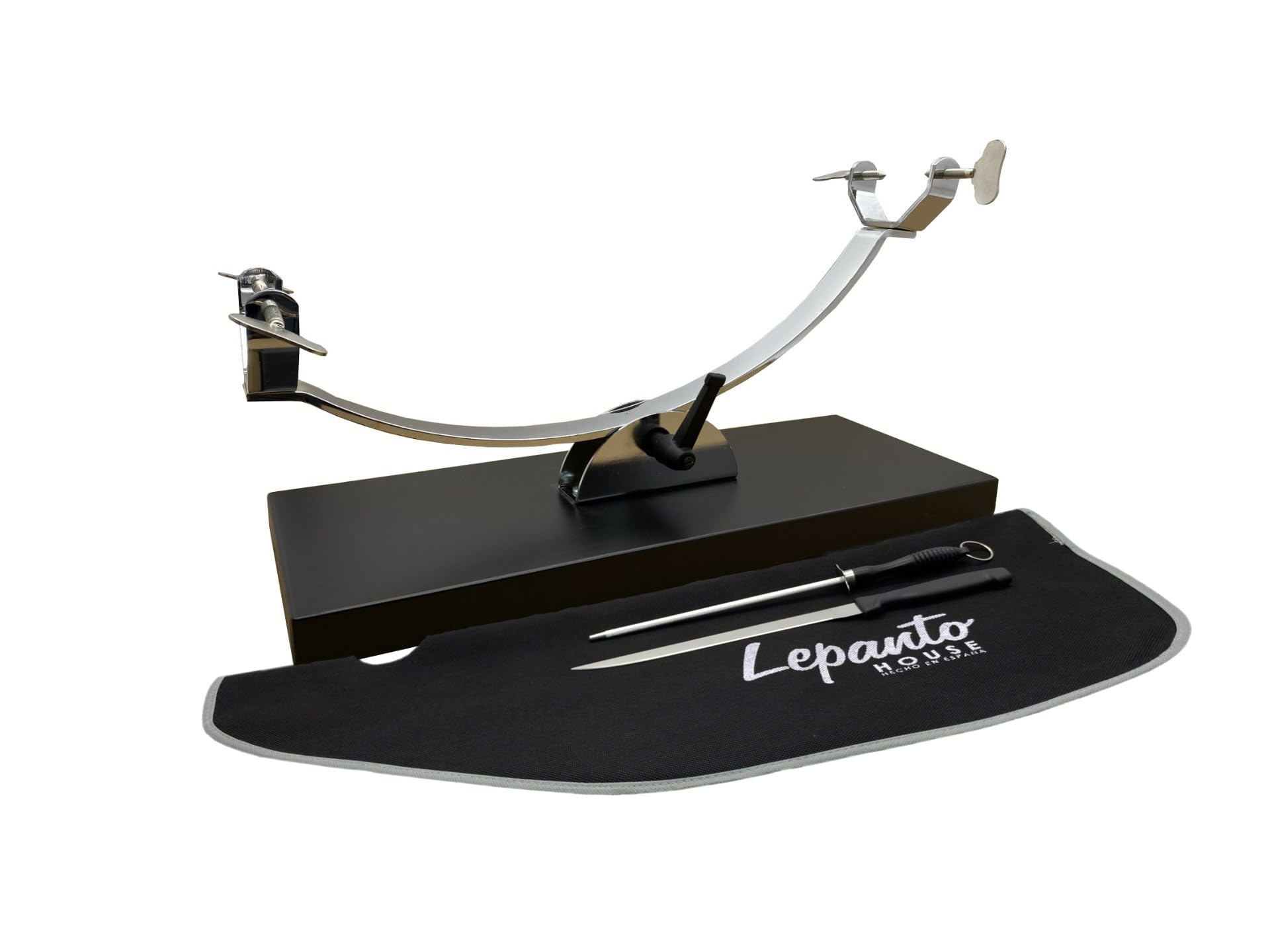 FERRETERIA LEPANTO Jamonero Basculante, Jamonero Serrano, Soporte jamonero basculante, jamonero Profesional mas Set de Corte LepantoHouse