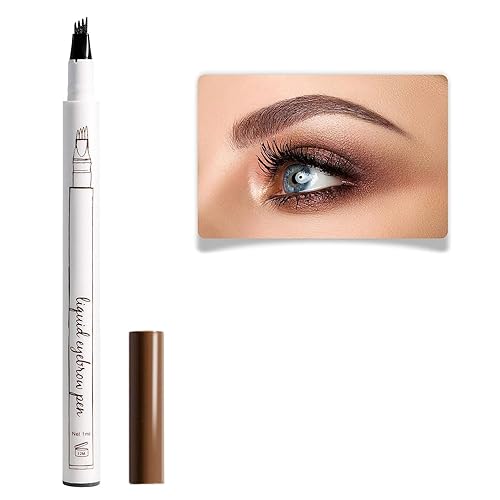 Miniatura 1 de Bolígrafo de tatuaje para cejas con cuatro puntas, de larga duración, a prueba de manchas, resistente al agua, gel para cejas y tinte en crema para