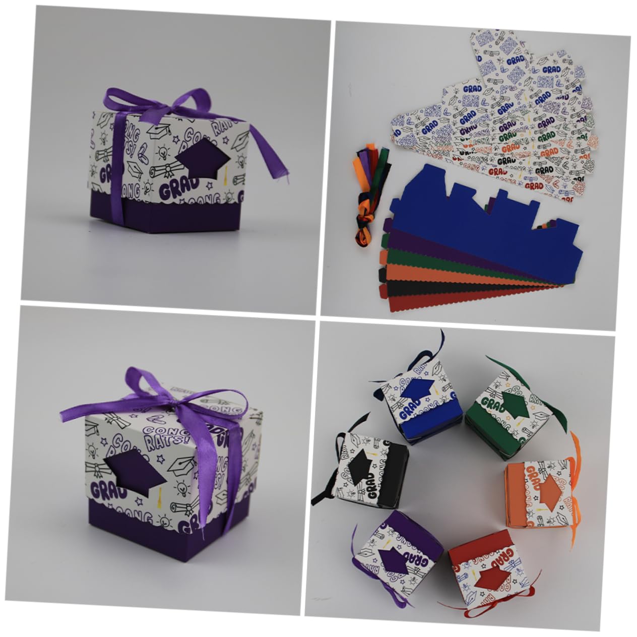 DECOMELODY 50stücke Abschluss Candy Boxen Aus Papier Bonbonschachteln Zum Schulabschluss Süßigkeitenboxen Für Graduation Party Favors Und Dekorationen