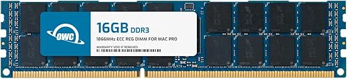 OWC Memoria DIMM PC14900 DDR3 ECC-R 1866MHz de 32 GB (4 x 8 GB) compatible con modelos Mac Pro de finales de 2013 (OWC1866D3R8M32)