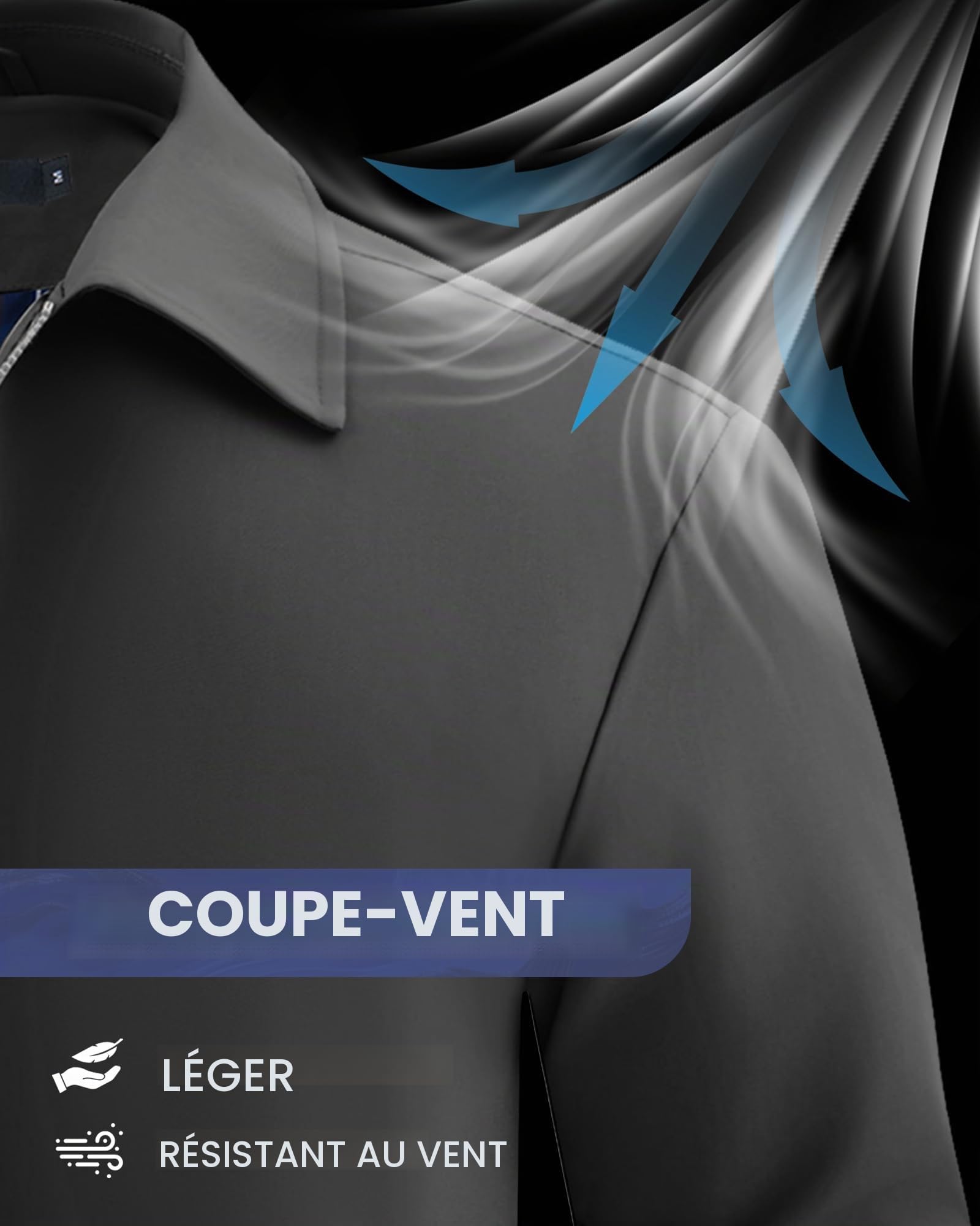 Blouson Homme Veste Décontracté à Col Montant Jacket Automne Vestes Bomber Manteaux Printemps Eté de Sport