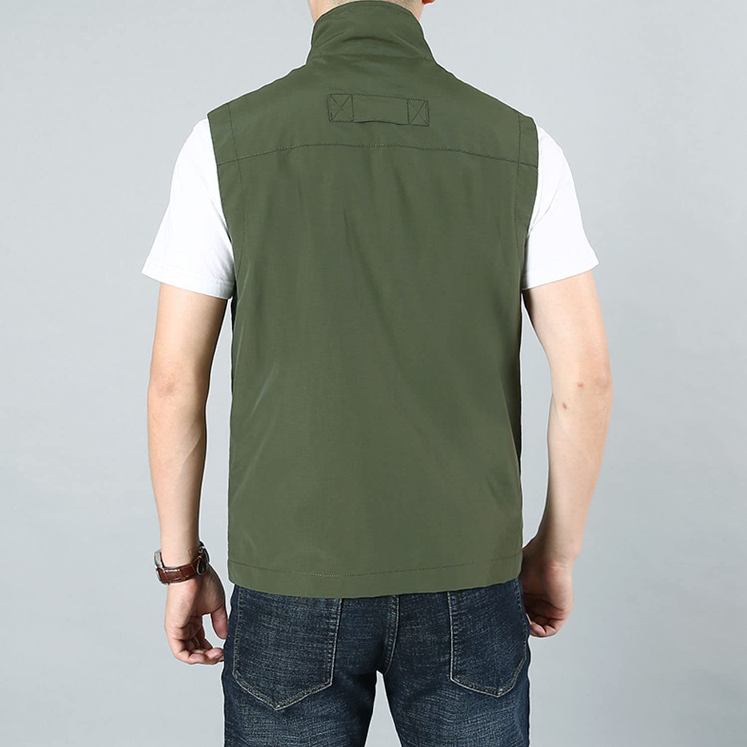 Chaleco De Hombre Chaleco Exteriores Multibolsillos Chaleco Sin Mangas Chaqueta De Pesca Casual Multifuncional Transpirable Chaleco De Fotografía De Utilidad