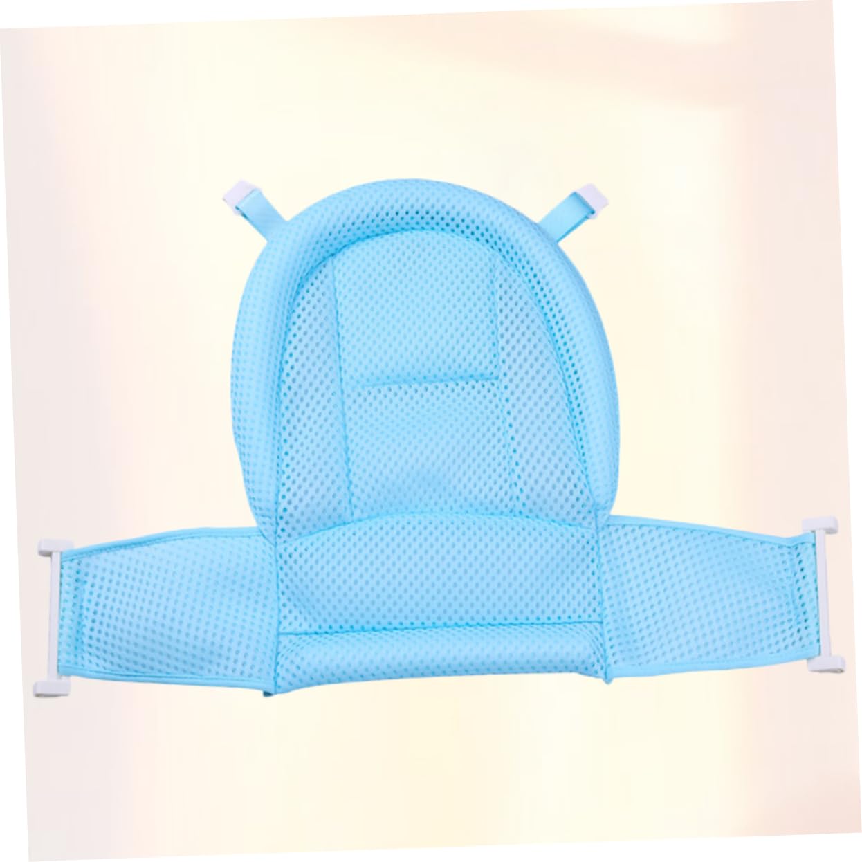 KOMBIUDA Baby Bath Net Bath Tub Rack Net Bag 4pcs Hooks Plastic Cotton Safe Breathable for Boy/Girl