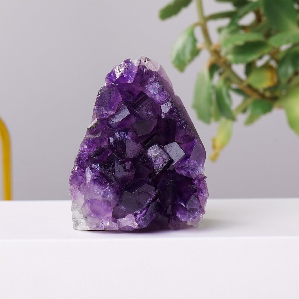 Racimo de Amatista de Cuarzo Natural, geoda de Cristal púrpura Irregular, Piedra Preciosa, pequeño Adorno, Regalos, 1 ud. Inicio Colecciones(Size:70-100g)