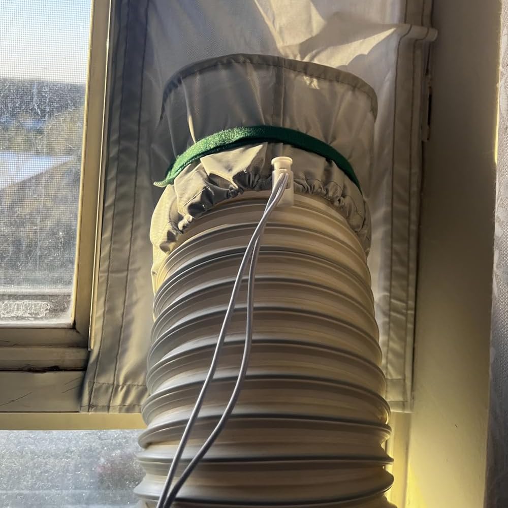 Klimaanlage Schlauch 150mm Gewinde im Uhrzeigersinn, Robuster Abluftschlauch aus PP, Erweiterung & Ersatz für Mobiles Klimagerät, Flexibler Schlauch Ø 15cm