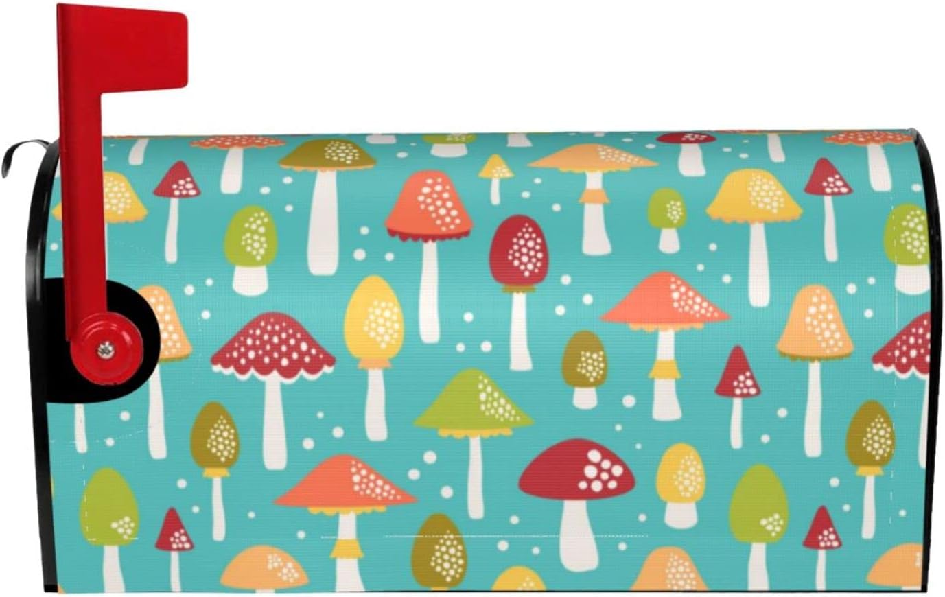 Mushrooms Mailbox Covers Magnetic Letter Post Box Cover in for Outdoor Garden Yard Outside Home Decor Standard Size 21x18 in
