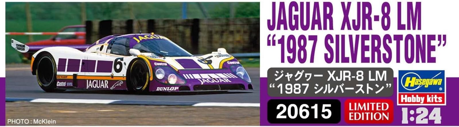 Amazon.com: Hasegawa XJR-8 LM 1987 Silverstone Plastic Model 20615