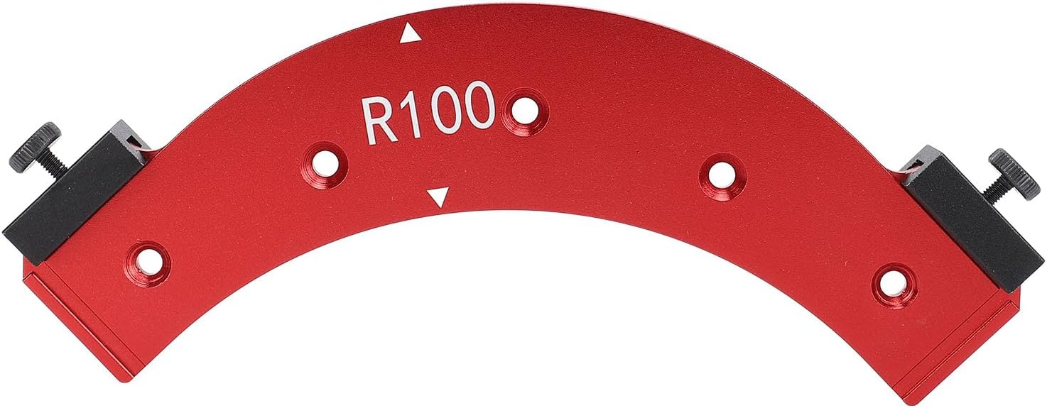 Woodworking Round Router Corner Radius Template, Rounded Arc Inner and Outer Chamfer Corner Jig, Aluminium Alloy, for Cabinet Trimming Woodworking Projects