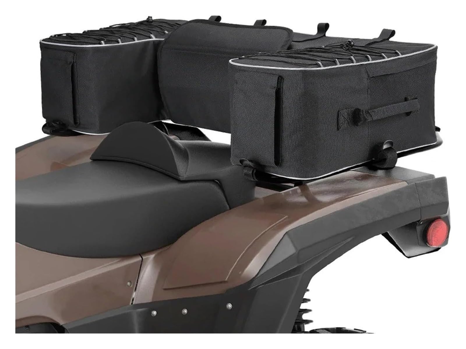 Motocicleta Alforja para ATV 400 Alforja para Tanque Combustible Motocicleta Bolsa Alforjas Motor Bolsas Paquete De Almacenamiento Portaequipajes Trasero Bolsa Trasera Moto(2 Bags)