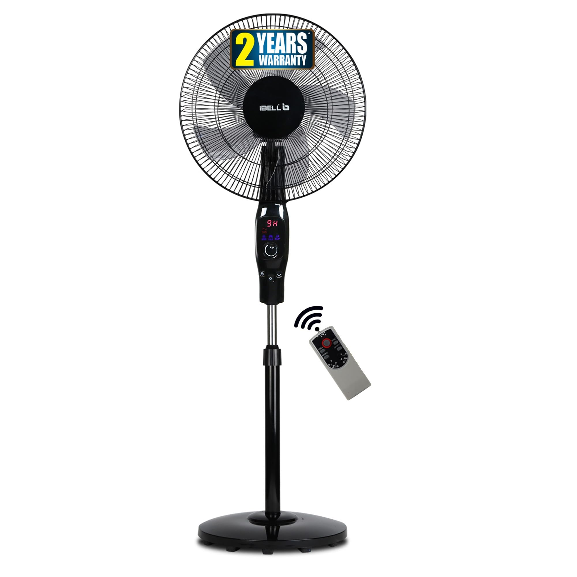 iBELL CLASSY P16 SB Pedestal Fan 5 Leaf with Remote and High Air Flow,