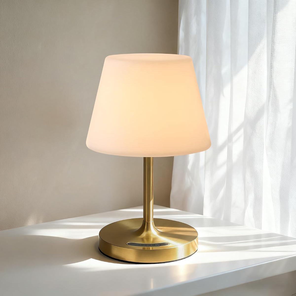 Gileolant Cordless Touch Table Lamp, 4000mAh Rechargeable Small Desk Lamp with