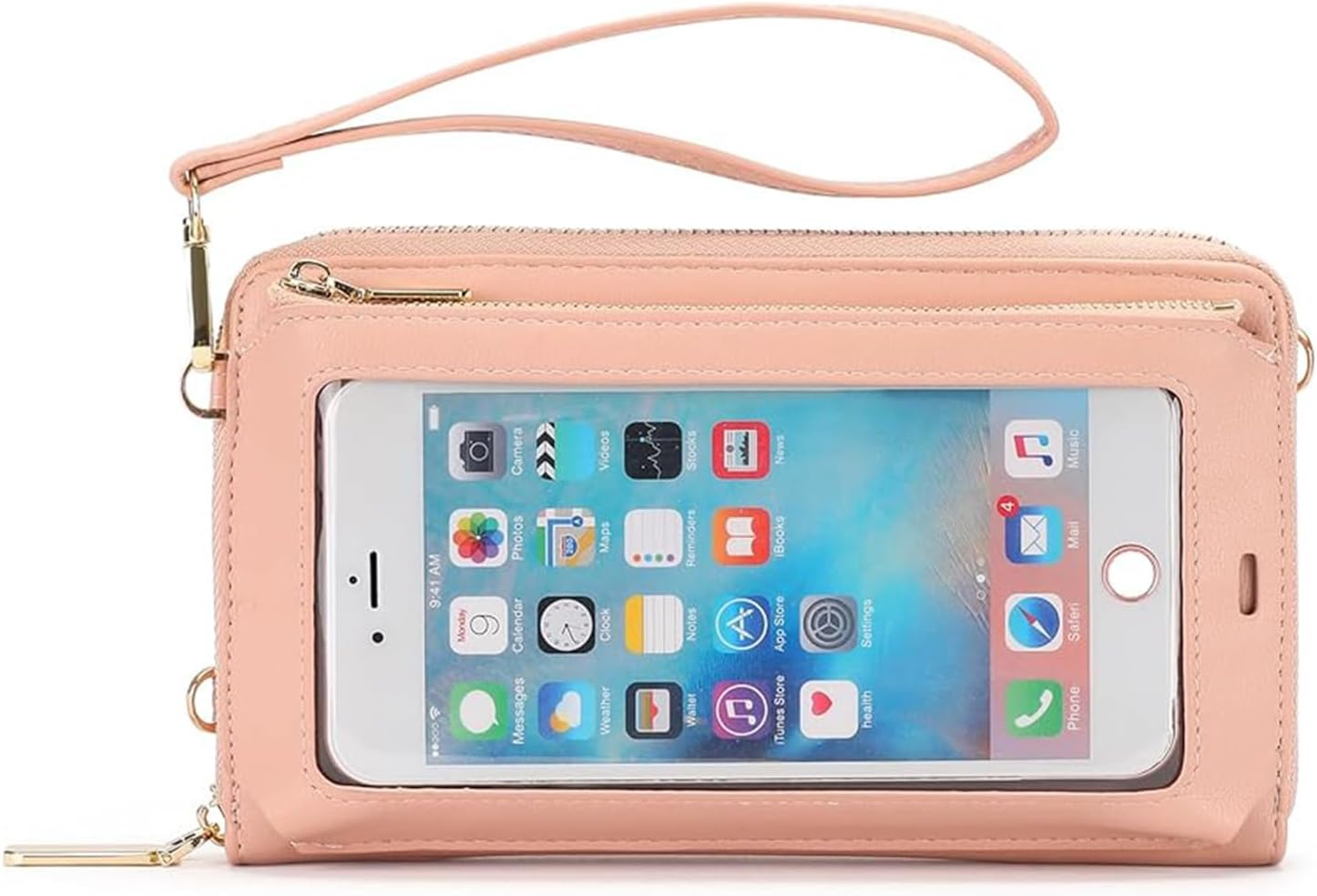 Small Cell Phone Crossbody Bag Purse for Women PU Leather Wallet Purse Crossbody Bags for Women Travel Wallet Touch Screen - Image 4