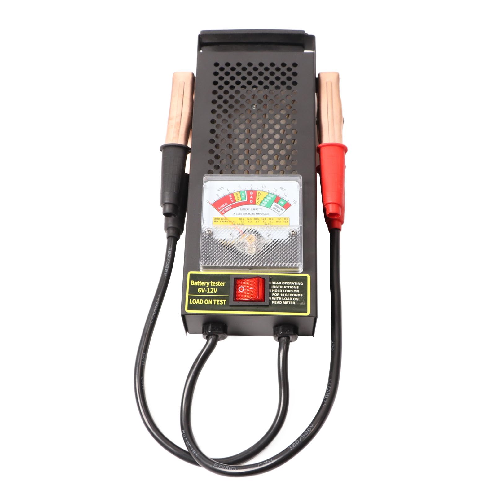 Dilwe Testeur de Batterie de Voiture Analyseur de Batterie Automatique en Cuivre et Alliage 6 V à 12 V Système de Charge de Haute Précision Vérification des Batteries de Voiture électrique