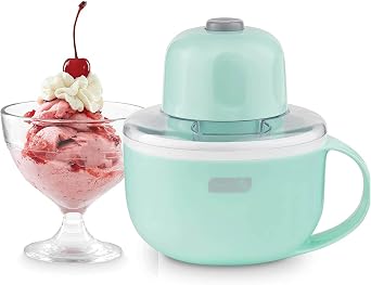 DASH My Mug Ice Cream Maker for 1 Pint Ice Cream Gelato Sherbet Frozen Yogurt and Custom Mix Ins