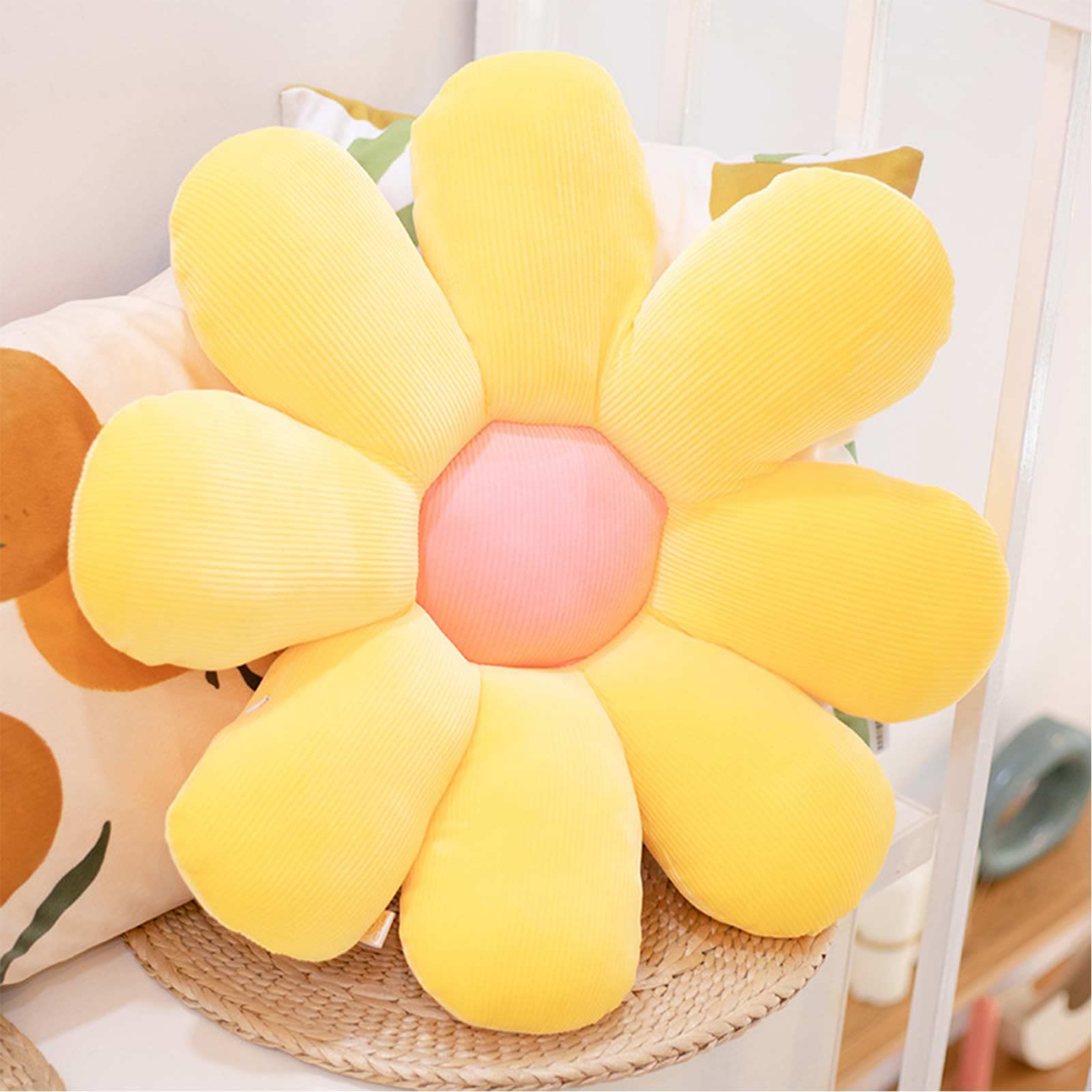 Cuscino A Forma Di Margherita, Grazioso Cuscino A Forma Di Fiore Cuscino Decorativo Da Pavimento Cuscino Per Sedia Cuscino Morbido Per La Decorazione Di Casa Soggiorno E Ufficio Verde 90679289