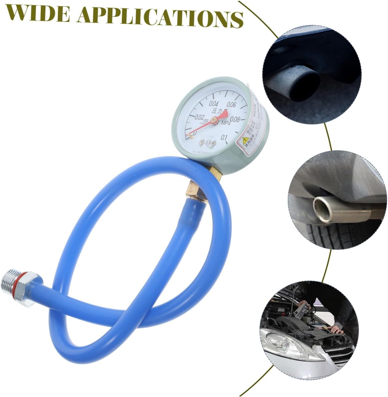 Car Exhaust Back Pressure Tester Durable Catalytic Plugging Detection with Accurate Readings for Automotive Exhaust Systems Essential Tool for Mechanics and DIY Enthusiasts