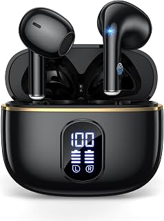 Ecouteurs Bluetooth sans Fil,Écouteurs Bluetooth 5.49 avec HiFi Stéréo Basses Casque,48H Récréation,4 ENC Réduction de Bruit Mic,ecouteurs sans fil sport IP7 Étanche,Écran LED,pour Samsung/iOS/Android