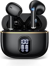 Wireless Bluetooth Headphones, Bluetooth 5.49 Earphones with HiFi Stereo Bass Headset, 48H Recreation, 4 ENC Noise Reduction Mic,Wireless Sports Earphones IP7 Waterproof, LED Screen, for Samsung/iOS