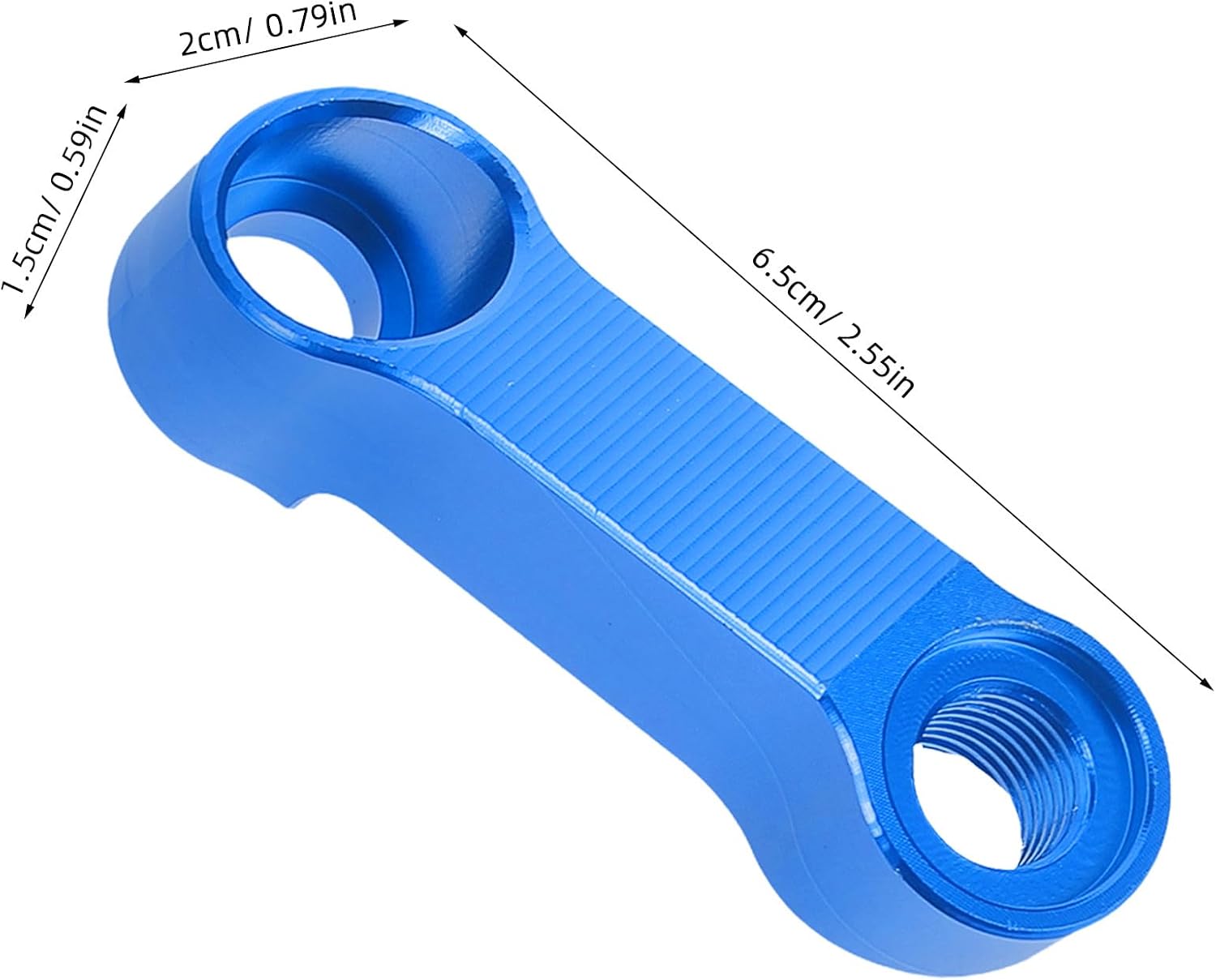4pcs Motorcycle Rearview Mirror Extension Bracket - Aluminum Alloy Mirror Mount Adapter for 15/10mm Handlebar - Riser Extenders for Motorbikes Blue