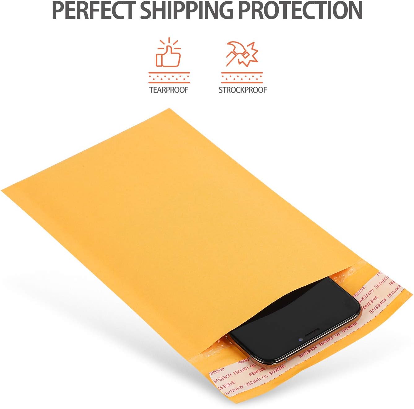 Offitecture 48pcs 4x7 Kraft Bubble Mailers #000 Padded Envelopes : Office Products