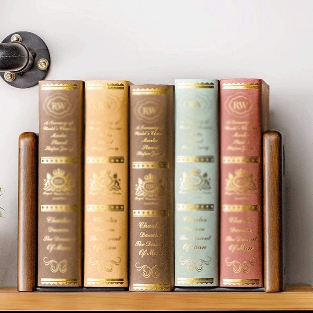 Sujetalibros para Casa Oficina Escuela Sujetalibros Elegantes Decoración De Madera Personalidad Tapones para Libros Sujetar para Estanterías